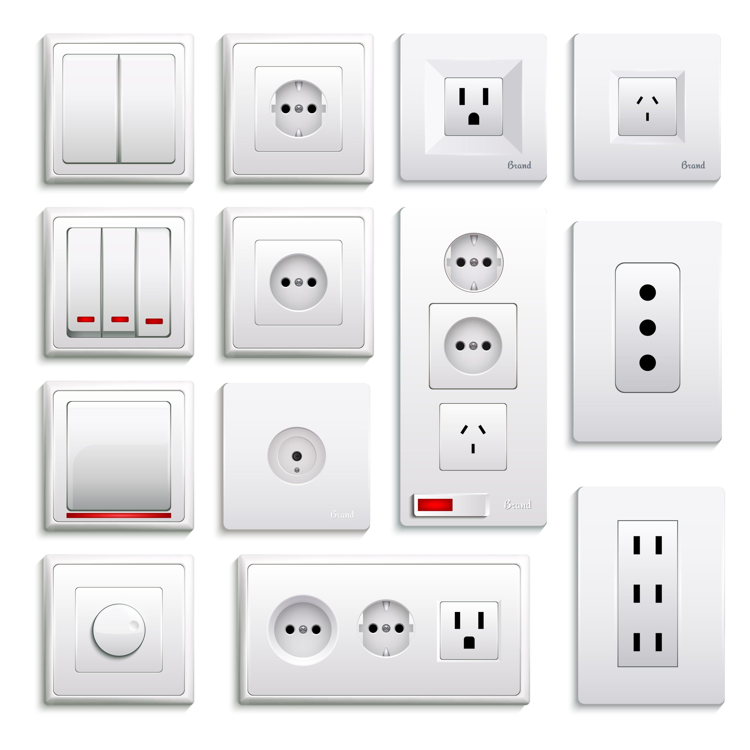 Switches And Sockets Realistic Set Switches & Sockets - Image 1